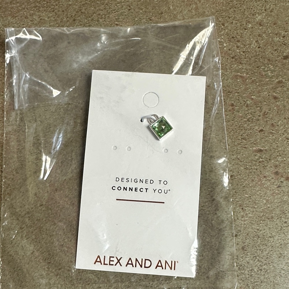 Alex and Ani Peridot Hoop Charm For Necklace Bracelet Earring New